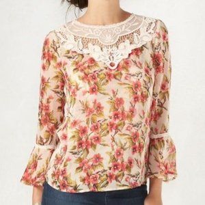 LC Lauren Conrad | Disney Snow White Floral Top |